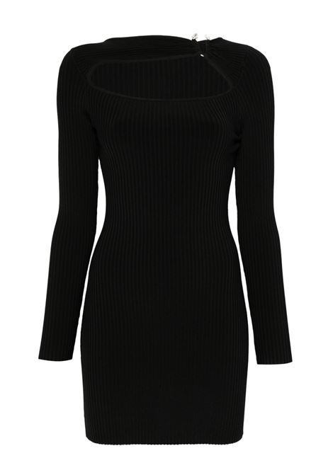 Abito mini con dettaglio cut-out in nero David koma - donna DAVID KOMA | SS25DKKN71DBLKSLVR